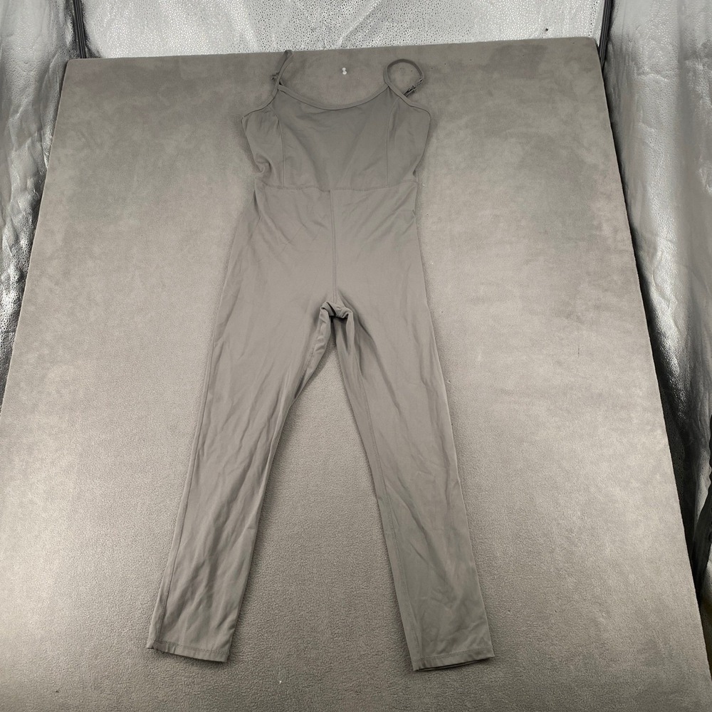 Better Together Taupe Grey Cami Jumpsuit XL Adjustable Straps DK5504 Activewear - Picture 2 of 10